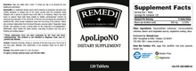 Load image into Gallery viewer, ApoLipoNO (120 tablets), Remedi