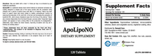 Load image into Gallery viewer, ApoLipoNO (120 tablets), Remedi
